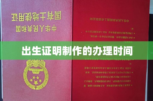 城子河出生证明制作的办理时间